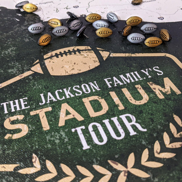 Metal Football Push Pins