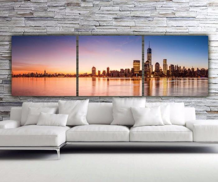 alleen kortademigheid helaas New York City Sunset Panorama Wall Art | Holy Cow Canvas