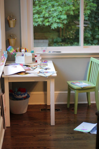 Kids Craft Table - Organizing Kids Crafts