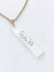 Child Handwriting Custom Engraved Necklace