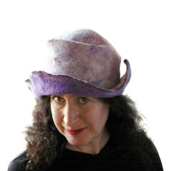 One of the pale purple, pretty pastel hats that I made in February.