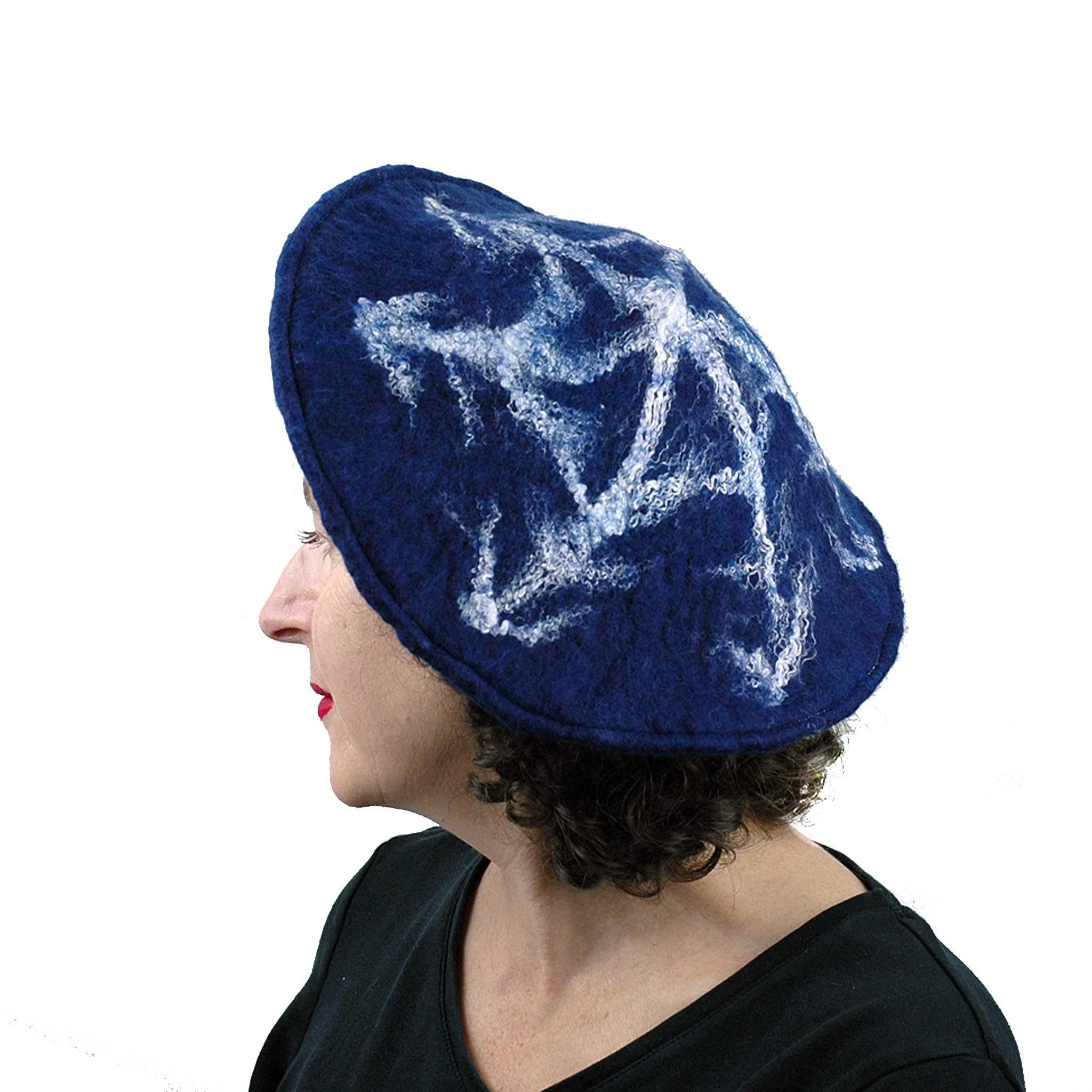 indigo blue hat