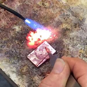 soldering a cameo