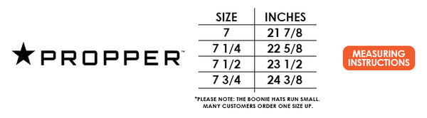 Propper Boonie Sizing Guide