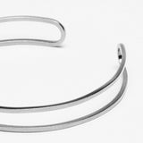 Double Row Bangle Silver