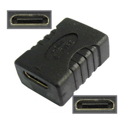 Mini HDMI Female to Mini HDMI Female adapter (Gold Plated)(Black)