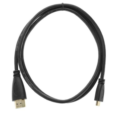Gold Plated Micro HDMI Male to HDMI Male Cable, Length: 1.8m