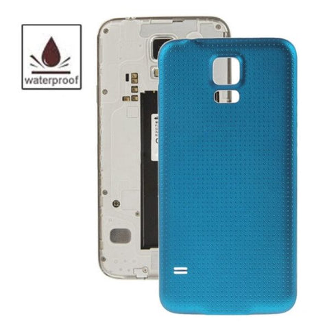 High Quality Plastic Material Replacement Battery Housing Door Cover with Waterproof Function for Samsung Galaxy S5 / G900(Blue)