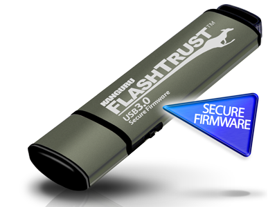 Kanguru FlashTrust secure firmware USB flash drive protects organizations from malicious firmware-based attacks