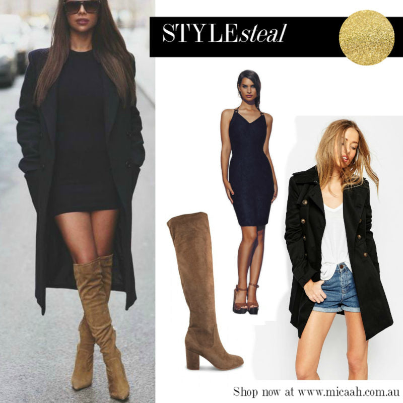 "Ways to Wear a LBD - Long Jacket and Boots v2