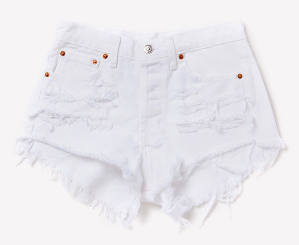 white distressed shorts womens