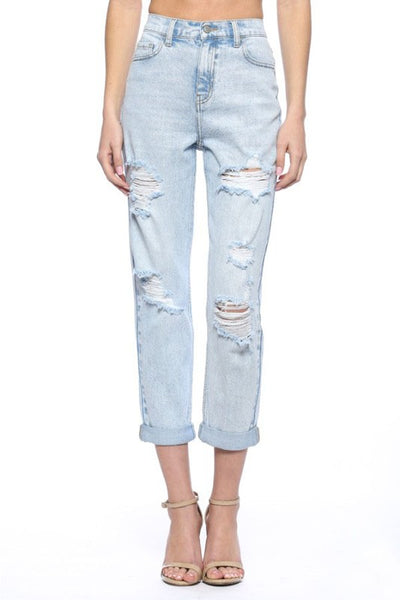 Tana Distressed Mom Jean