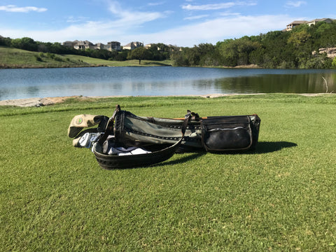 A golf bag made by David Edel