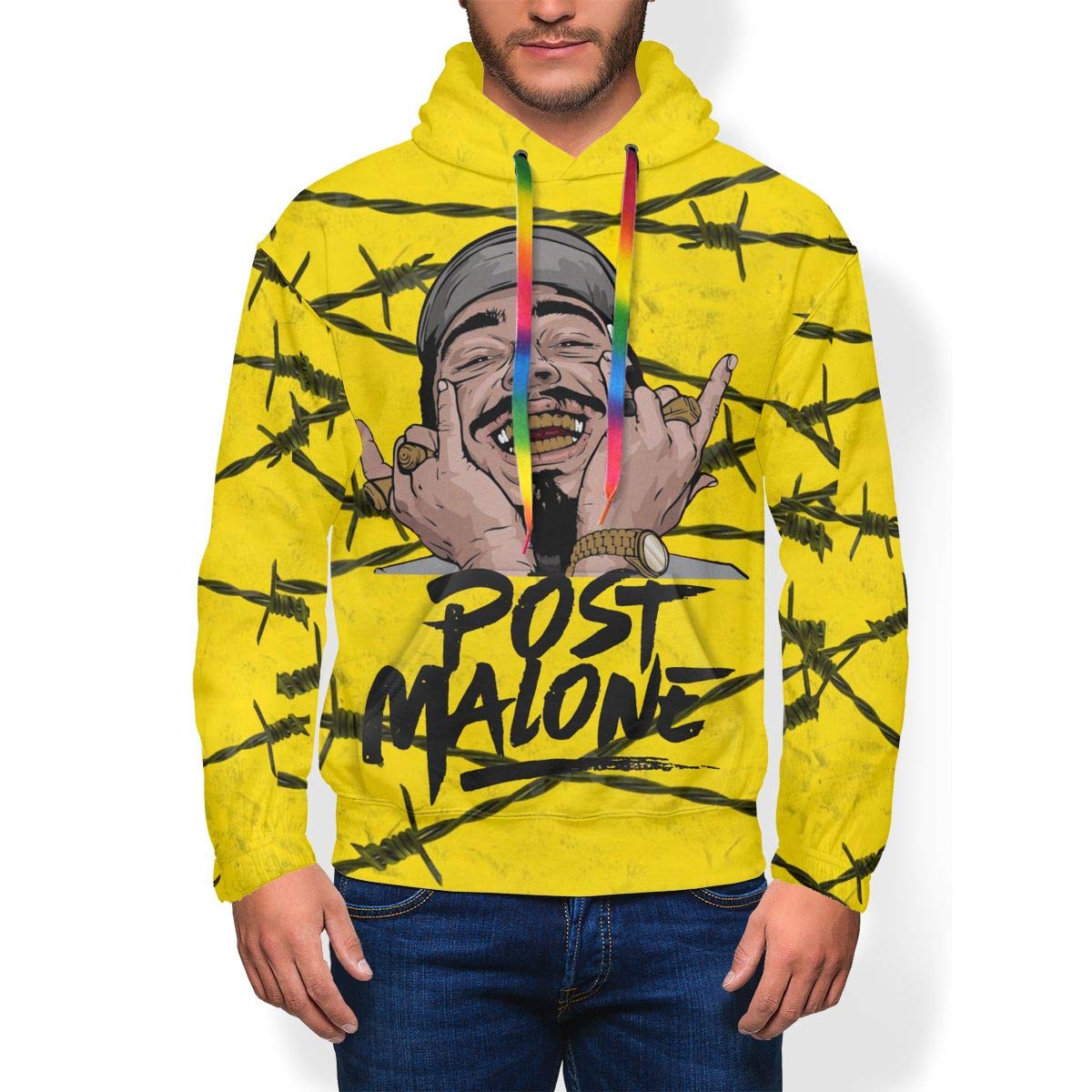 post malone hoodie yellow