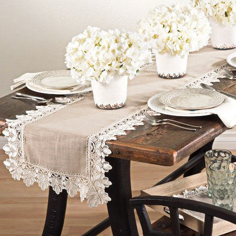 Linen  and napkins Set Lace Runner runner Table Napkins & table 75.00