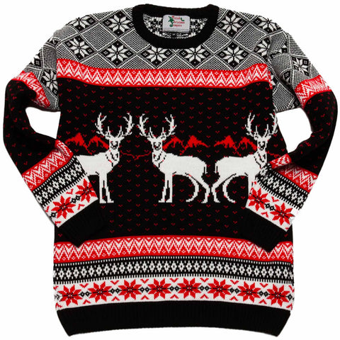 kids reindeer christmas jumper