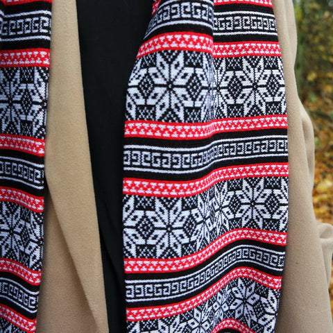 Christmas themed winter scarf 