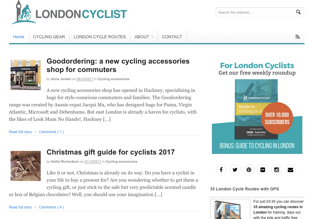 London cyclist blog Goodordering: a new cycling accessories shop for commuters