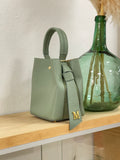 Bolso Bombonera Piel Verde