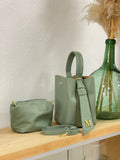Bolso Bombonera Piel Verde