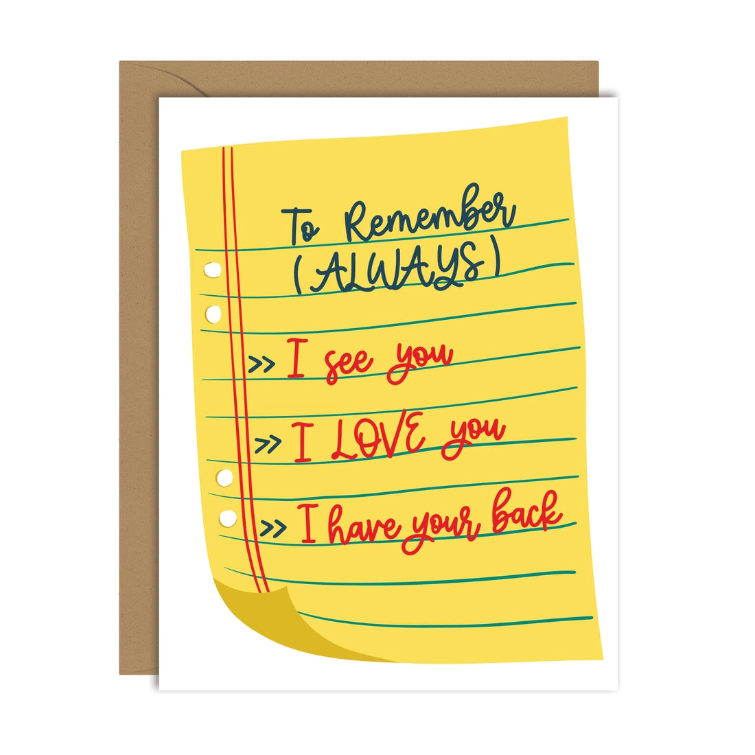 Always Remember - Support & Encouragement Card