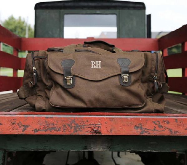 personalized duffle bag with initials