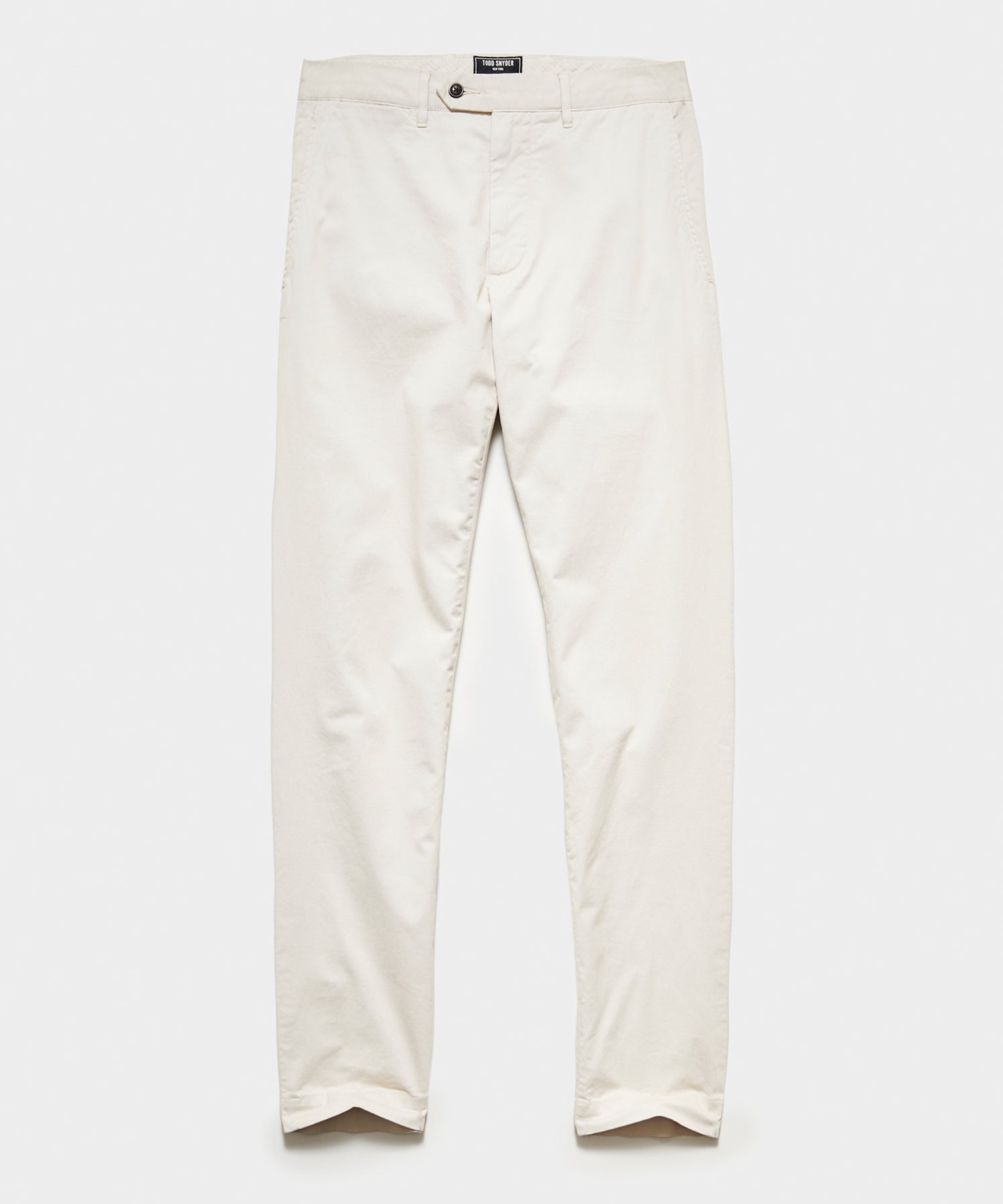 Straight Fit Tab Front Stretch Chino in Bone
