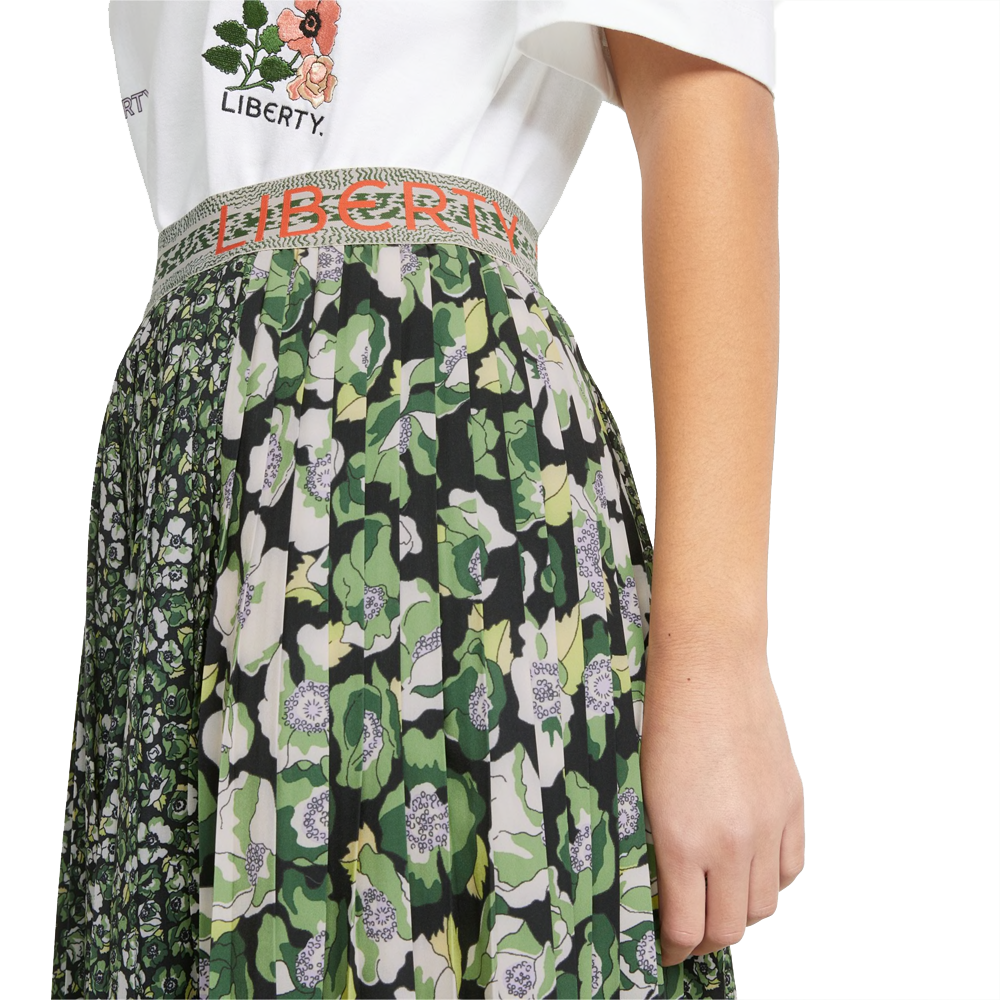 Puma x Liberty Long Printed Pleated Skirt Black/Flower AOP Women 53405