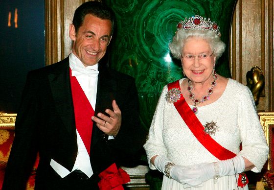 Nicolas Sarkozy et Elizabeth II