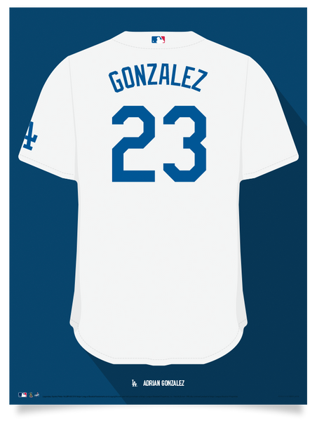 Dodgers Adrian Gonzalez Jersey Print 