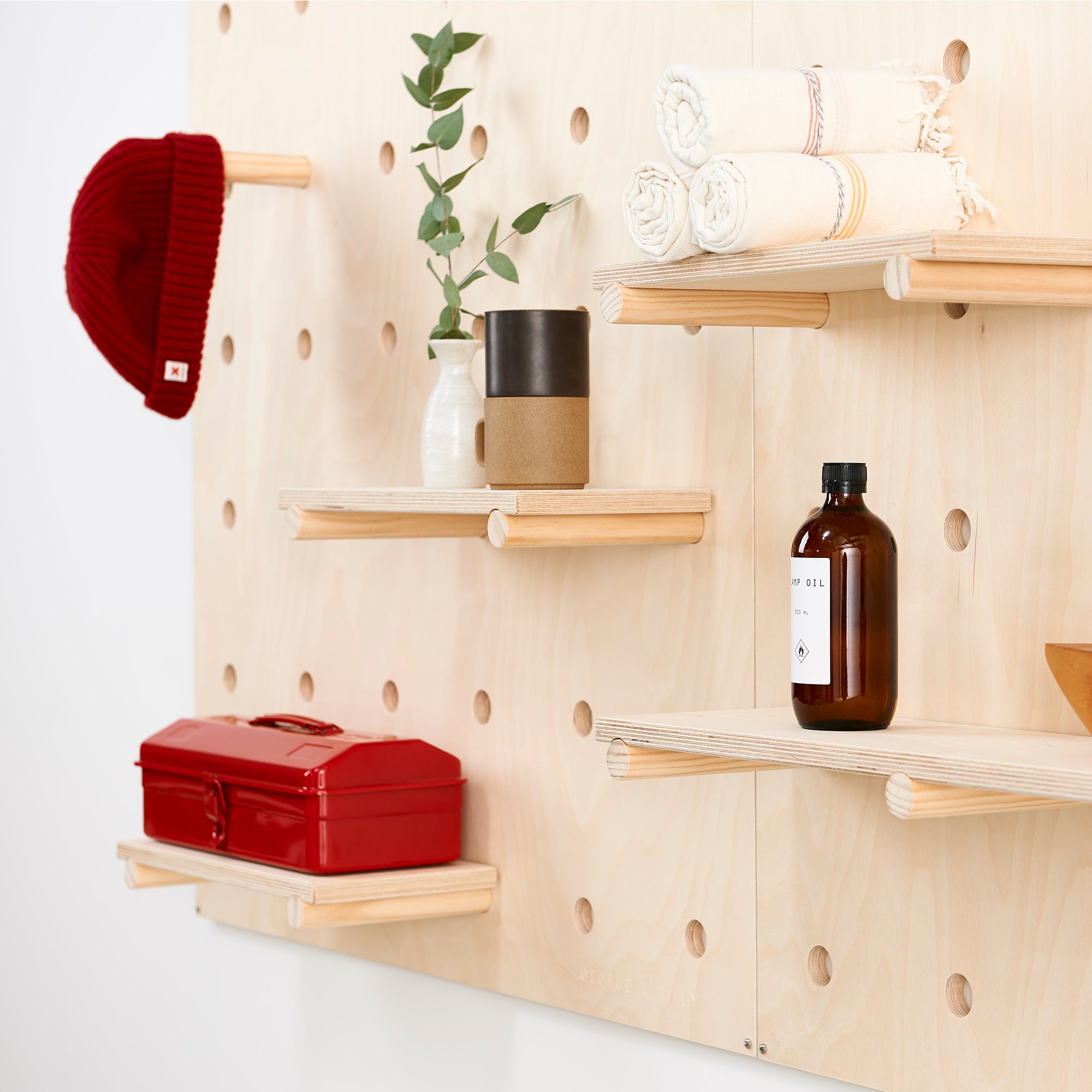 Pegboard with Wooden Pegs