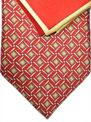 ZILLI TIE & POCKET SQUARE SET Burgundy Red