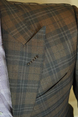 Tom Ford Suit Brown Black Plaid EUR 48 - US 38