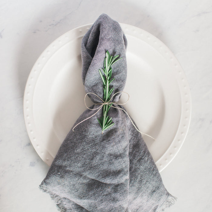 Stone Washed Linen Dinner Napkins