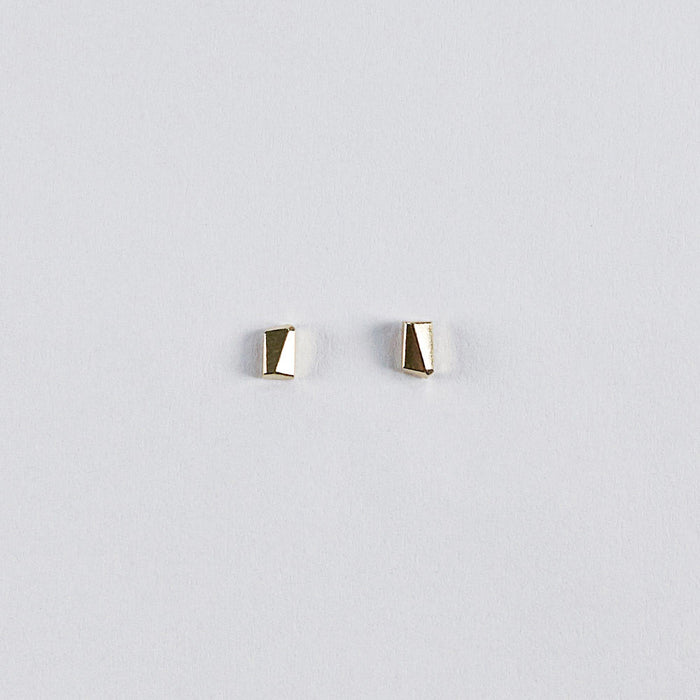 handmade 14K gold multi facet earrings