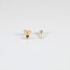 handmade 14K gold piramid stud earrings