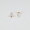 cube studs in 14K gold