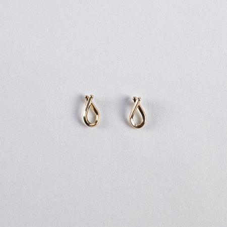 handmade 14K gold loop earrings