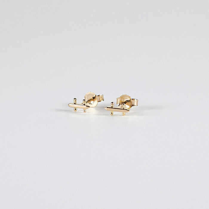 handmade 14K gold multi bar earrings