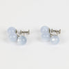 vintage mid century lucite blue pearl earrings