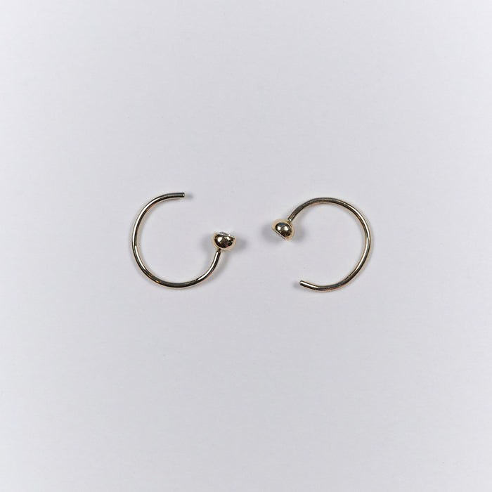 Diamond hoop ear huggers