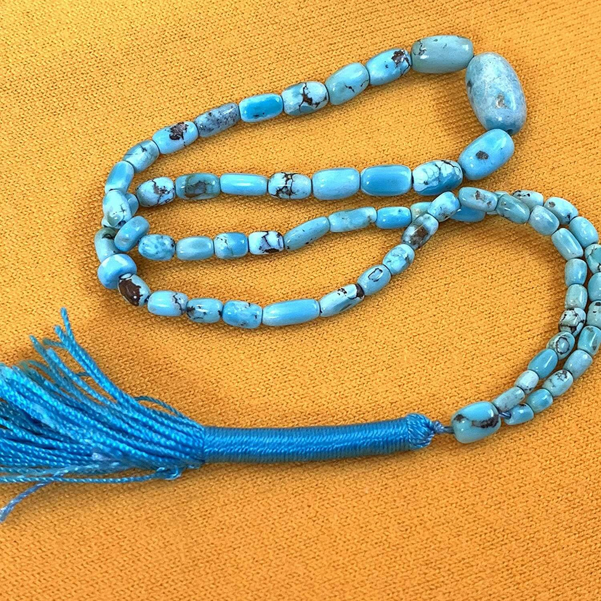 orange turquoise beads