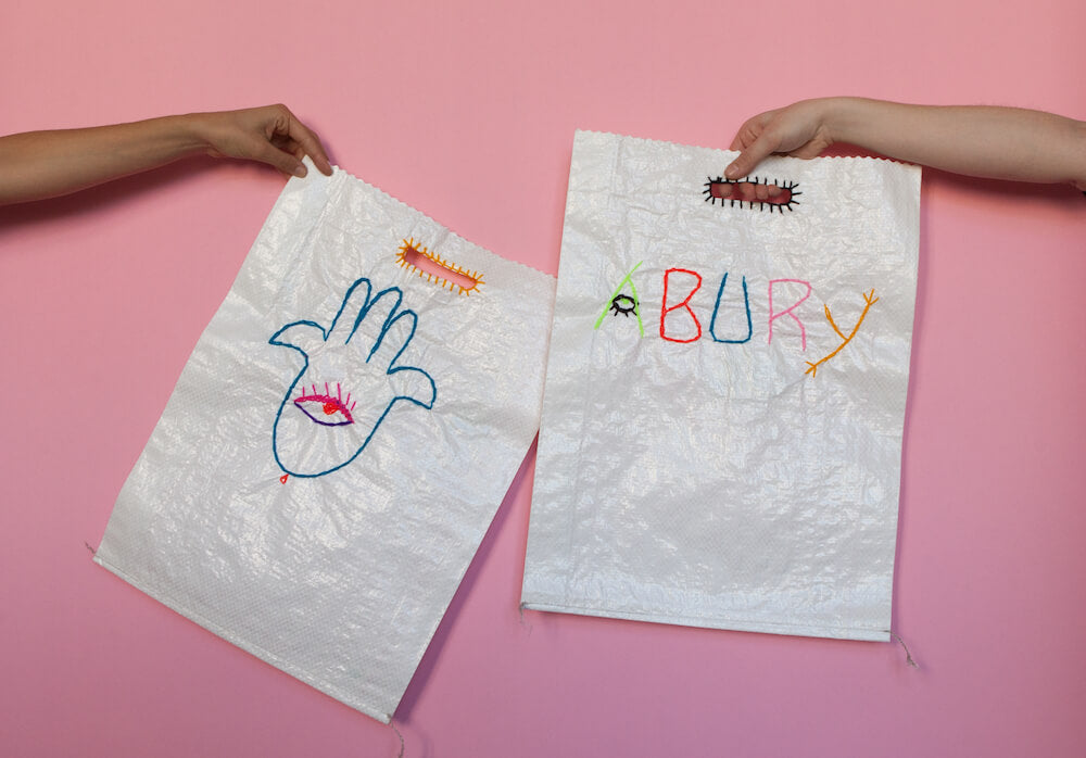 picture of the hand embroided dust bags