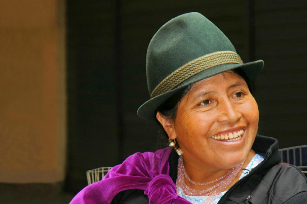 ecuadoran woman with a hat