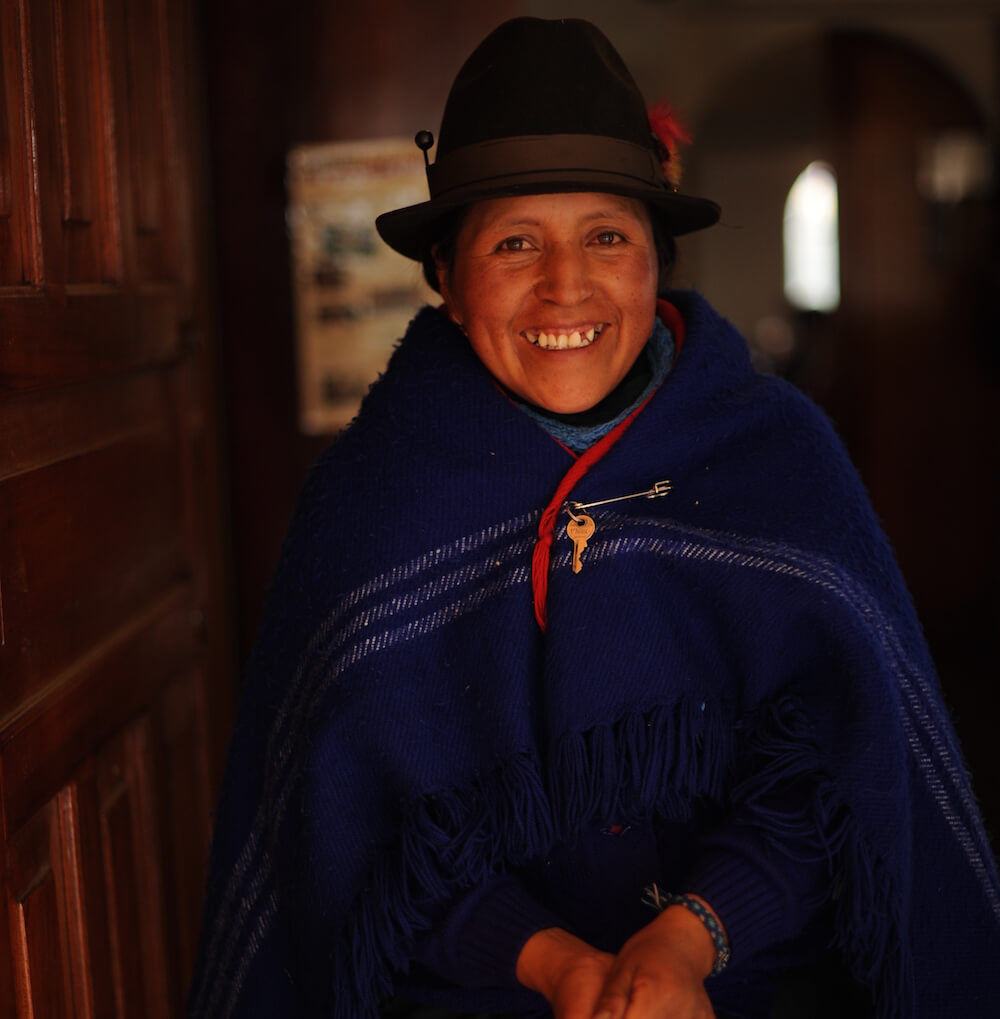 picture of the artisan rosa in ecuador