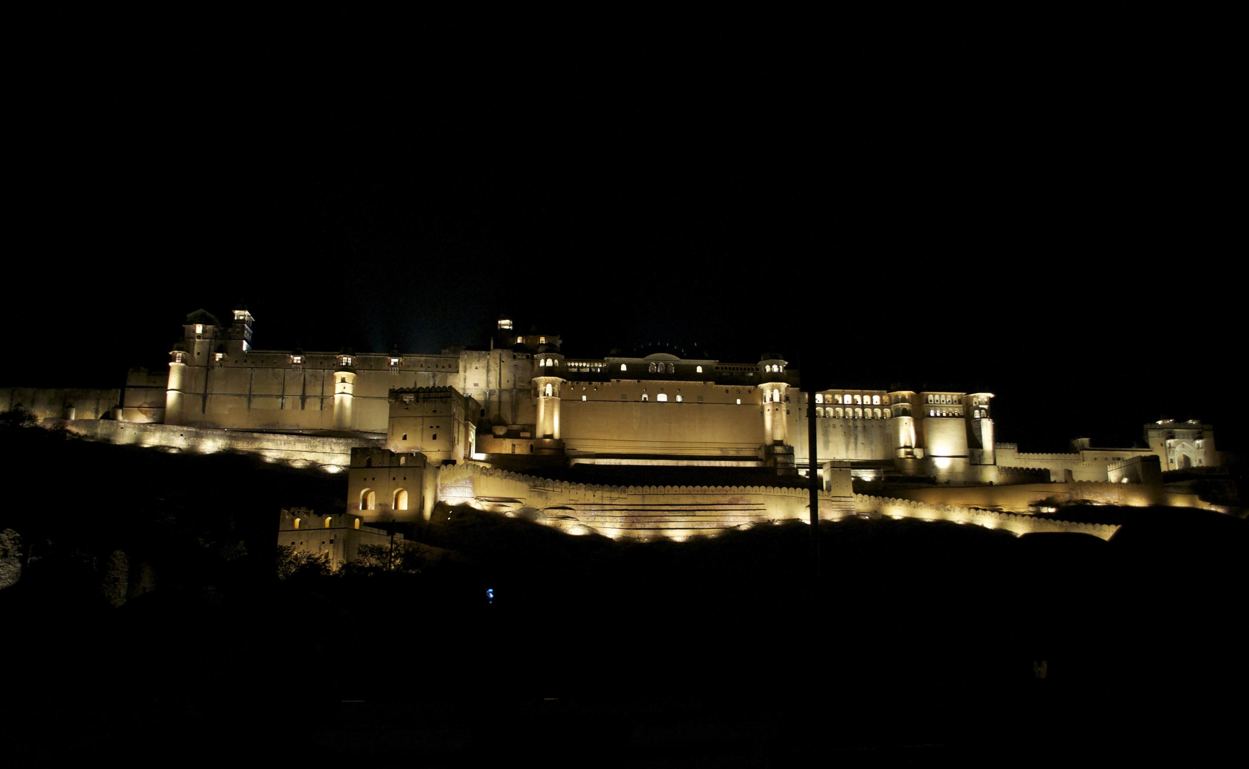 Amber Fort at night 