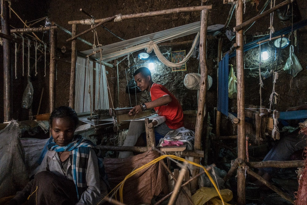 several weavers working in ethiopia