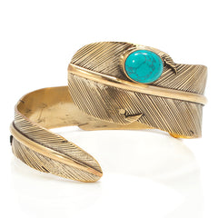 Turquoise Feather Cuff