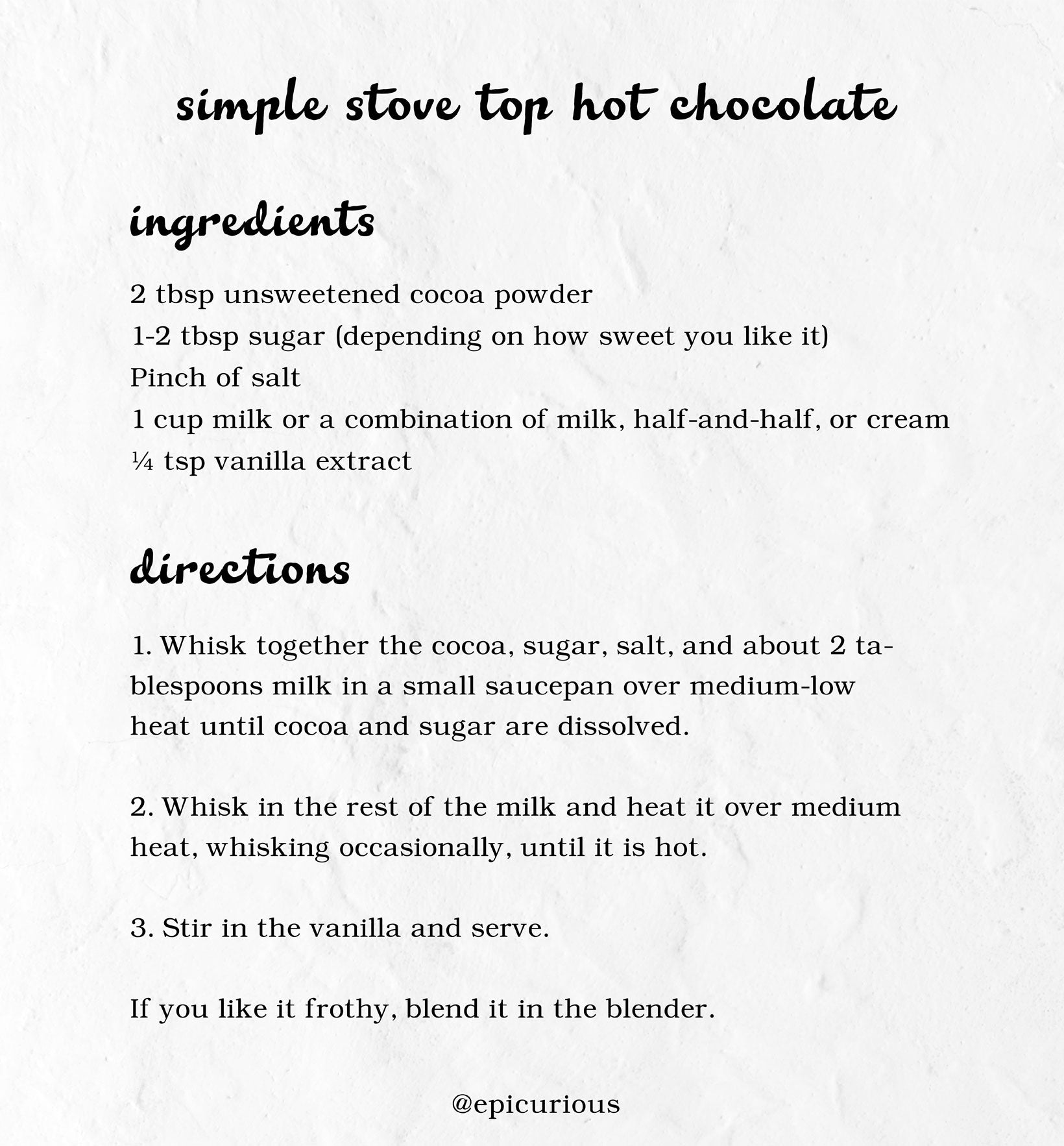 stove top hot cocoa recipe