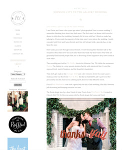 wedding blog features thanks y'all props